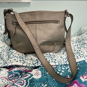 Coach Pebbled Grey Leather Duffle Bag Purse